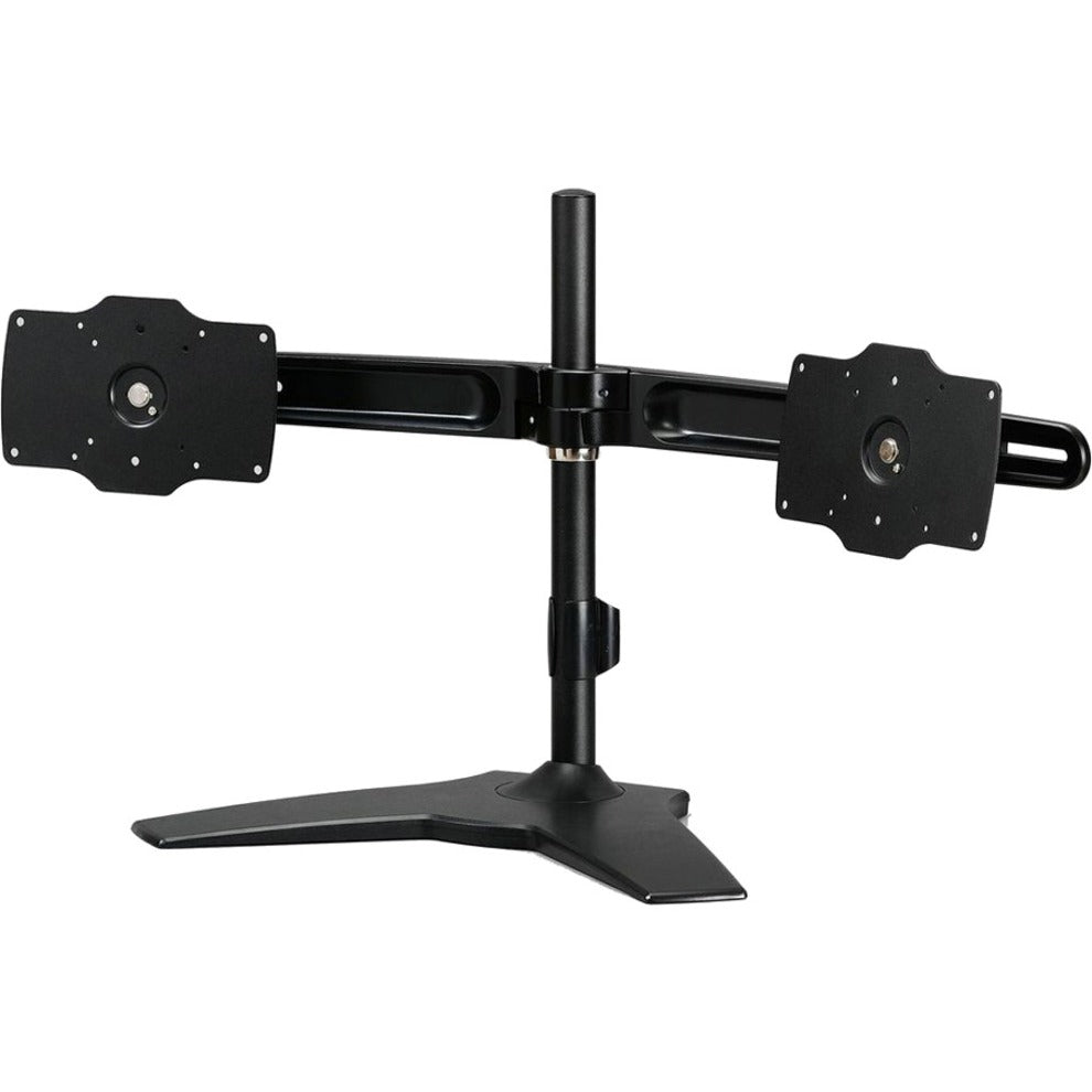 Amer Mounts AMR2S32 Stand Based Dual Monitor Mount, Up to 32" Monitors, Adjustable Viewing Angle, Swivel, Tilt, Cable Management
