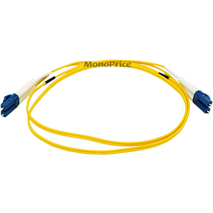 Monoprice 5217 Fiber Optic Cable, LC/LC, Single Mode, Duplex - 1 meter, Yellow