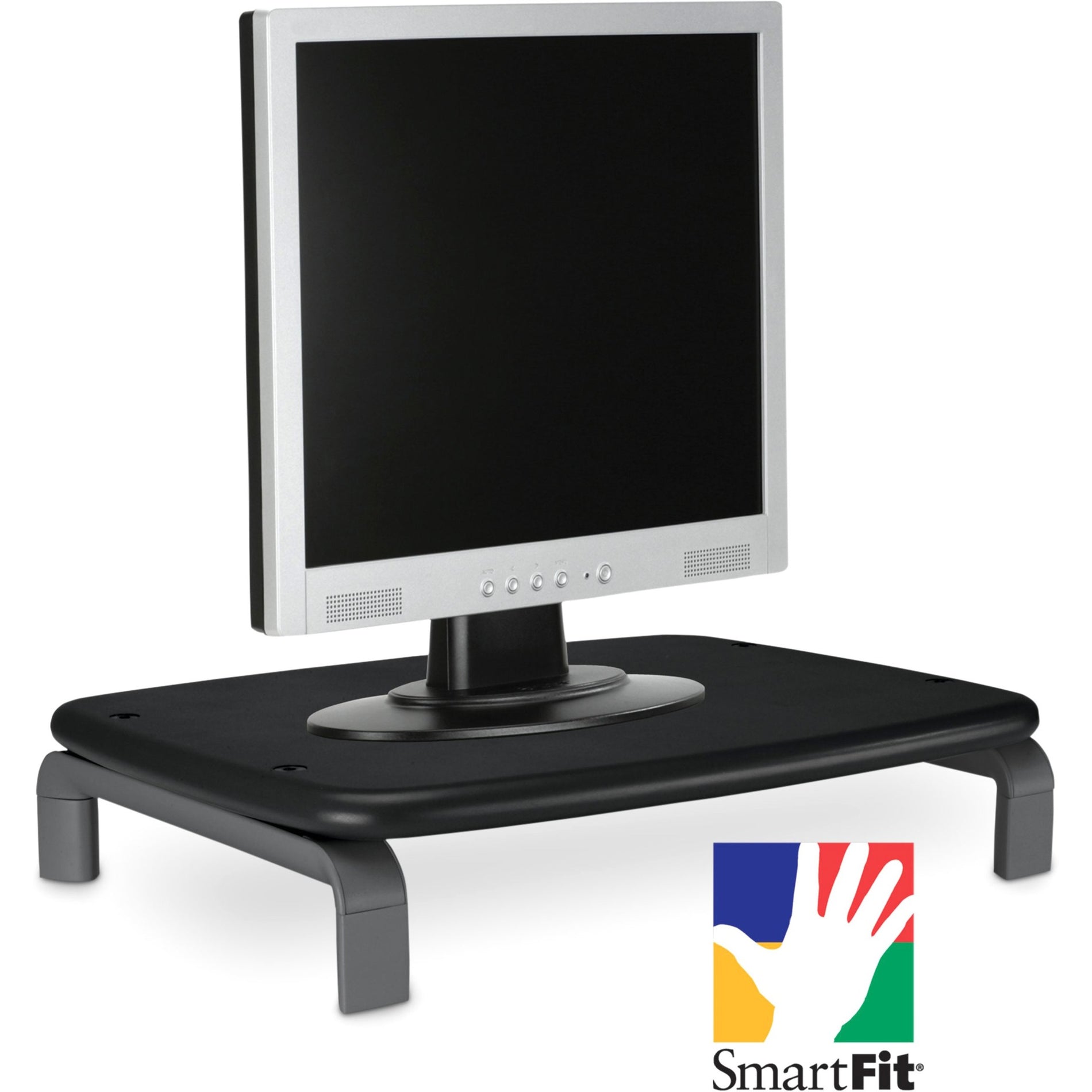 Kensington K60087F Monitor Stand with SmartFit System, Comfortable, Storage Space, 80 lb Load Capacity