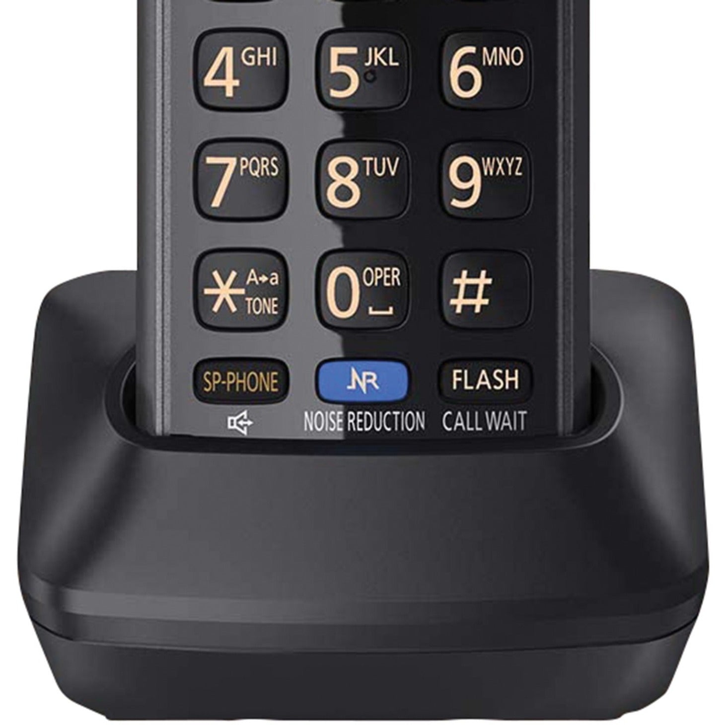 Panasonic KXTGA950B KX-TGA950B Handset, DECT 6.0 Cordless Speakerphone, Music on Hold, Mute, Hold, Redial