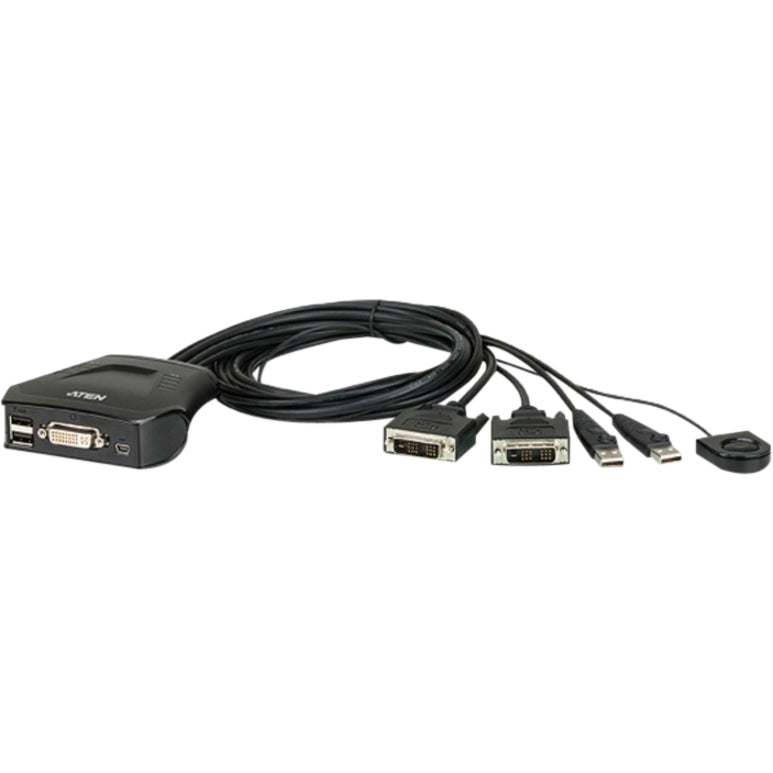 ATEN CS22D 2-Port USB DVI KVM Switch, Easy Computer Control and Switching