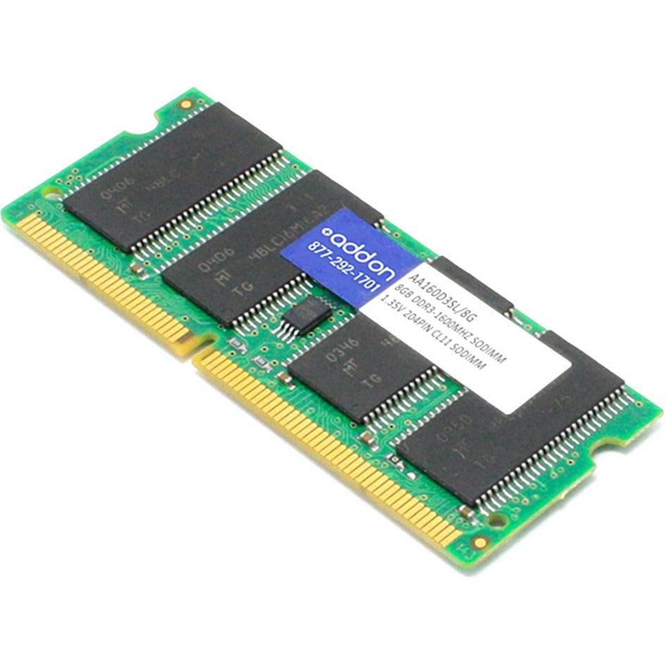 AddOn AA160D3SL/8G 8GB DDR3 SDRAM Memory Module, Low Power, 1600MHz, 1.35V