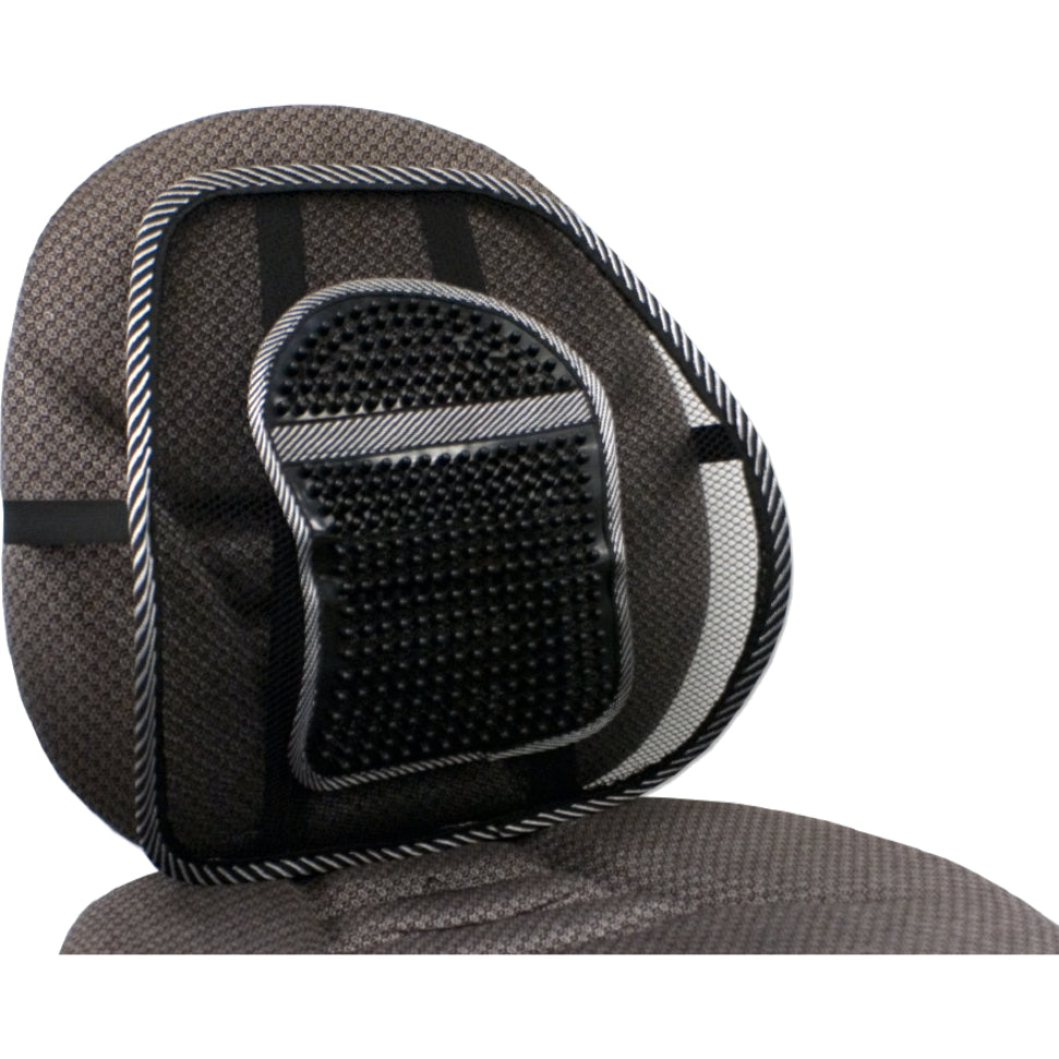 QVS LBP-1B Premium Ergonomic Lumbar Back Support with Large Massage Pad, Lightweight, Durable, Elastic Strap, Ventilation