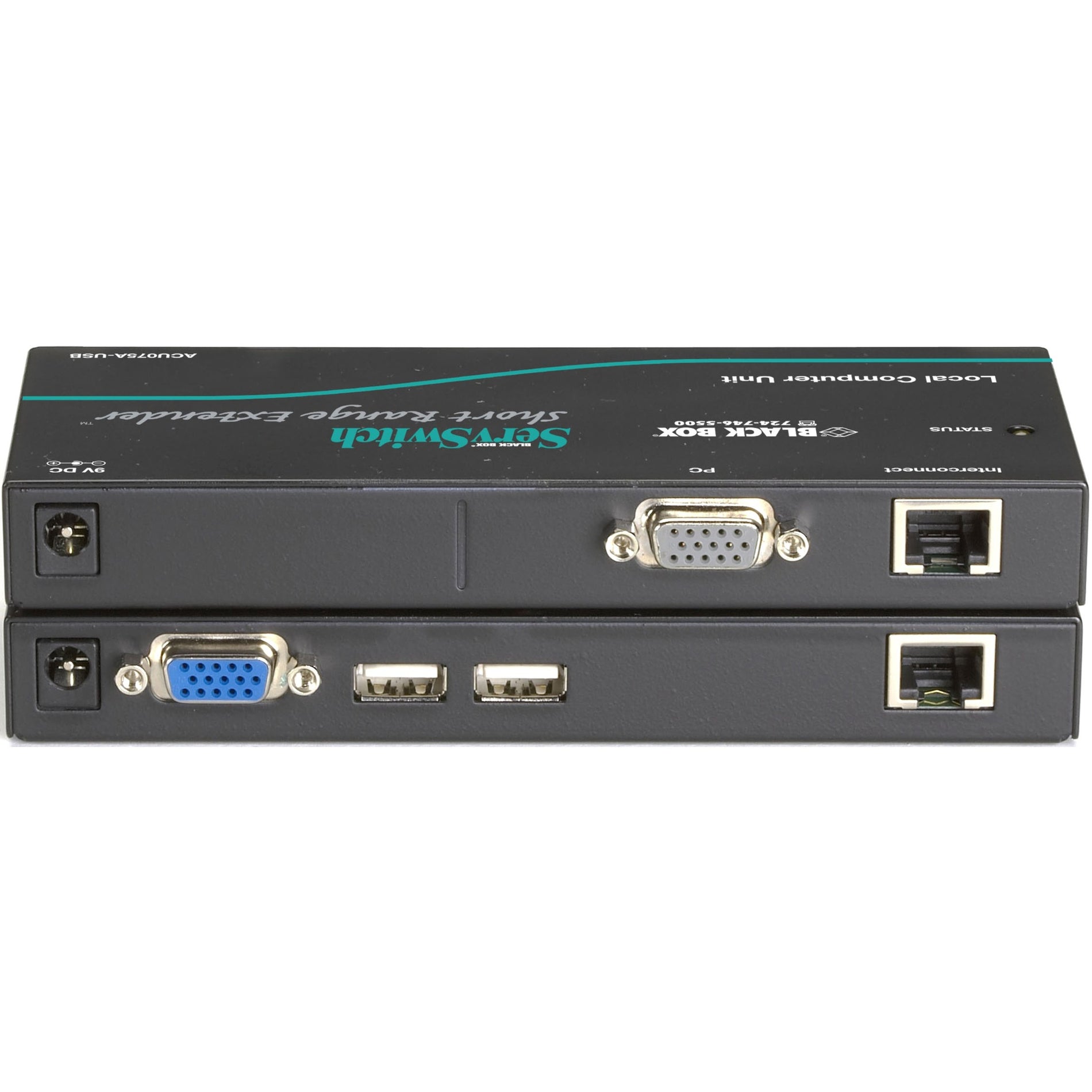 Black Box ACU075A-USB ServSwitch KVM Short-Range Extender Kit, USB, SXGA, 1280 x 1024, 1 Year Warranty