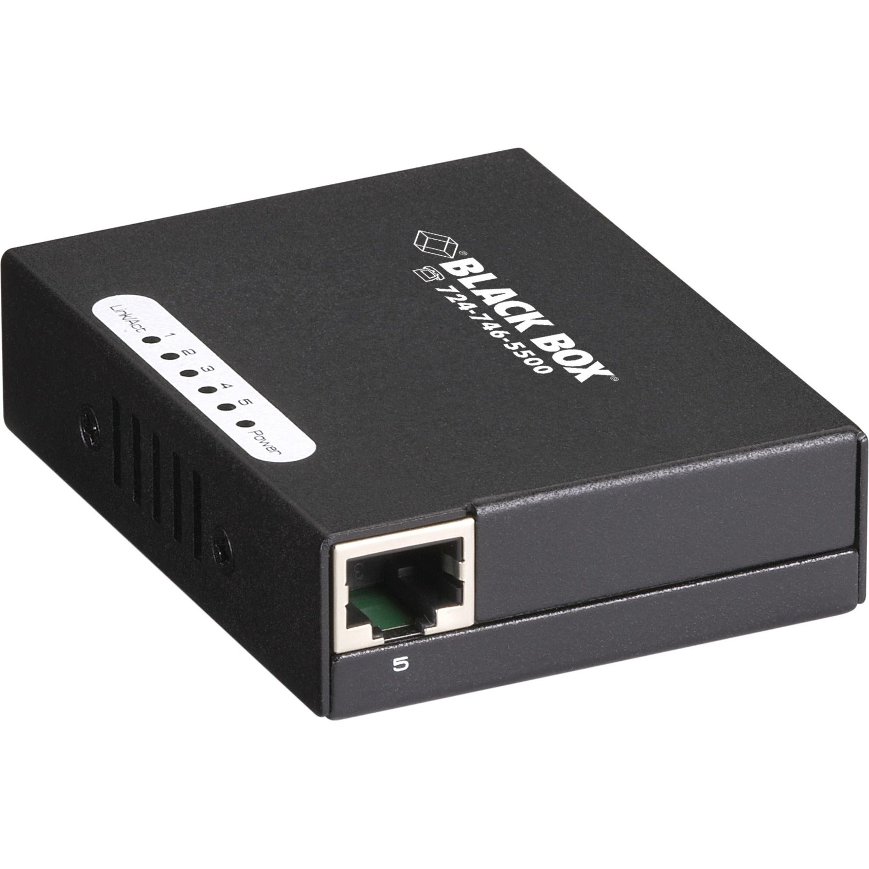 Black Box LBS005A USB-Powered 10/100 5-Port Switch, Compact and Convenient Ethernet Switch