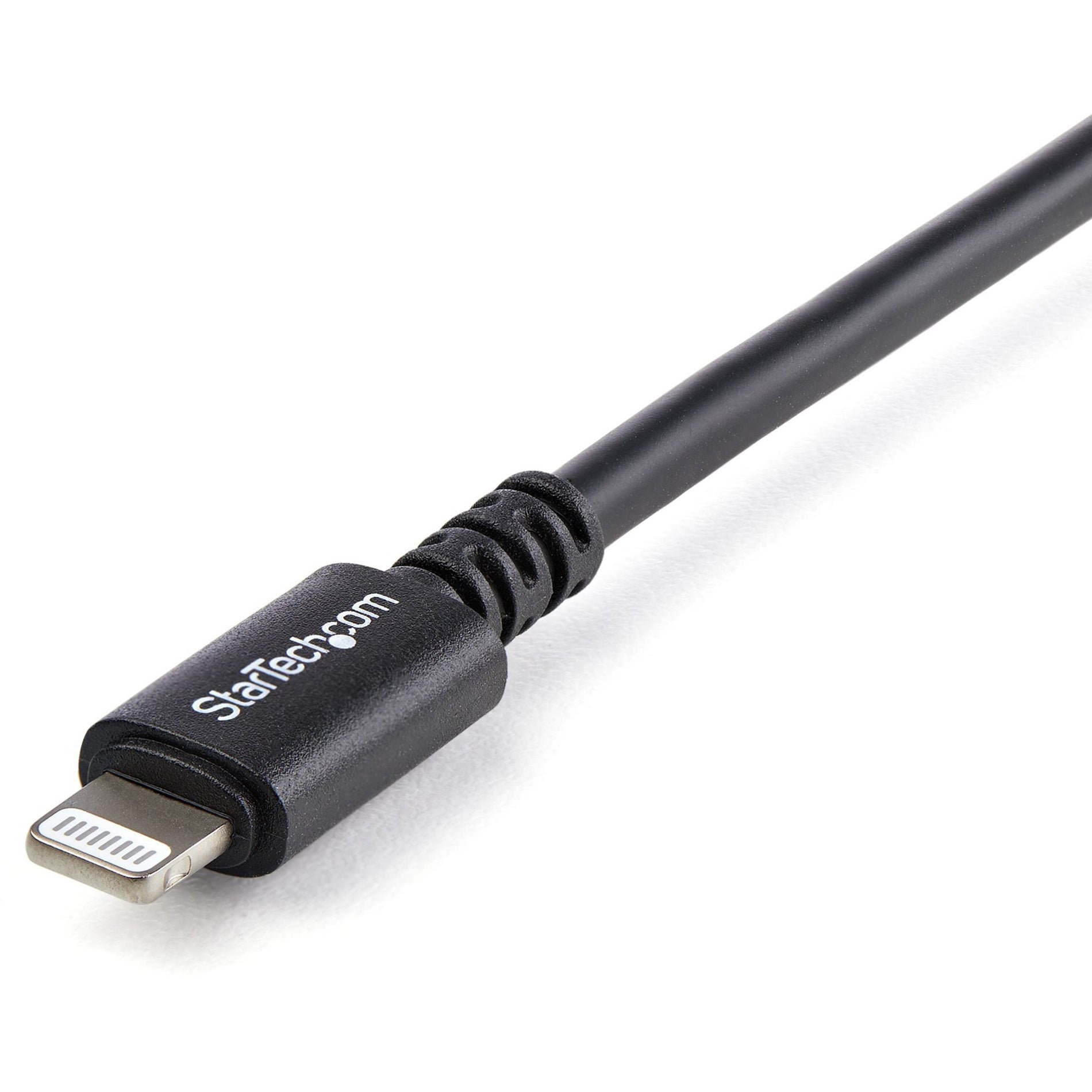 StarTech.com USBLT3MB Sync/Charge Lightning/USB Data Transfer Cable, 9.84 ft, MFI Certified, Reversible, Black