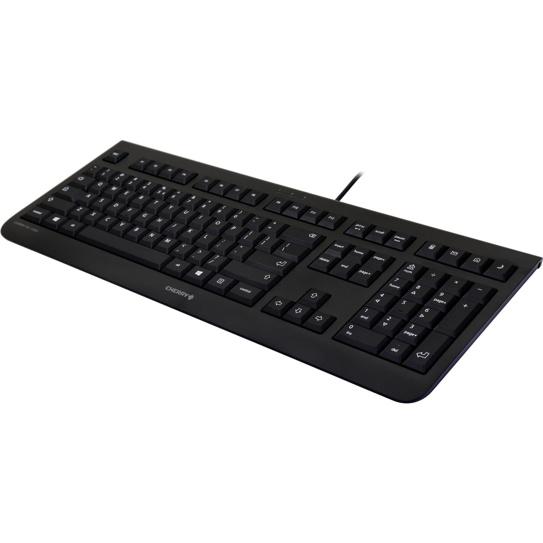 CHERRY JK-0800EU-2 KC 1000 Keyboard, Wired, Black, 3 Year Warranty, QWERTY Layout, USB Interface