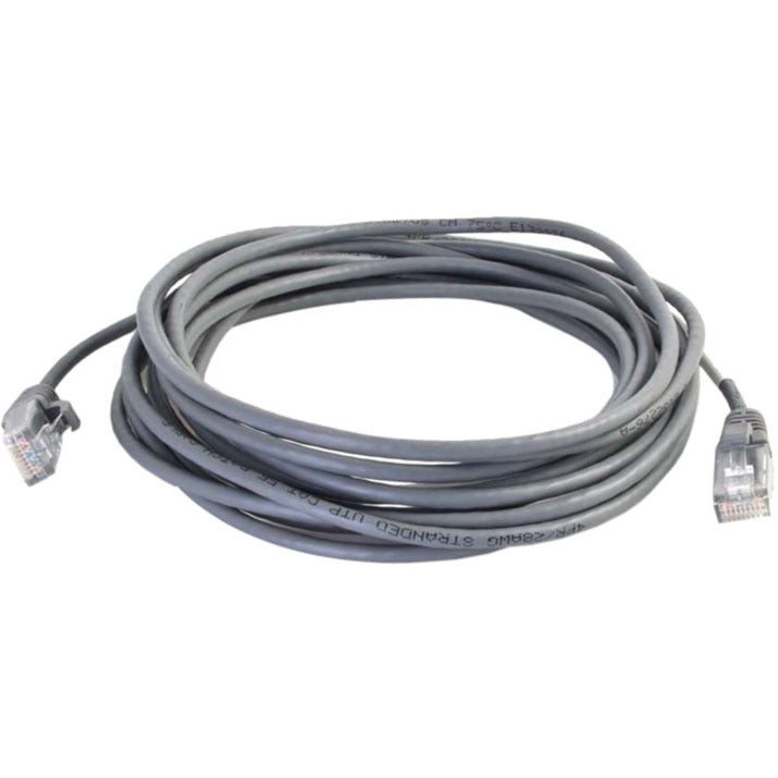 C2G 01047 10ft Cat5e Snagless Unshielded (UTP) Slim Network Patch Cable, Gray