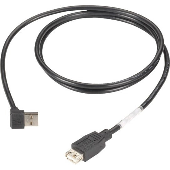 Black Box USBR08-0004 USB 2.0 Cable - Type A Male (Right Angle) to Type A Female, 4-ft. (1.2-m), Shielded, 480 Mbit/s Data Transfer Rate