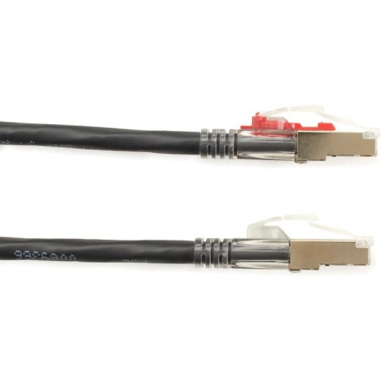 Black Box C6APC80S-BK-15 GigaTrue 3 CAT6A Locking Snagless Patch Cable, 15 ft, 10 Gbit/s