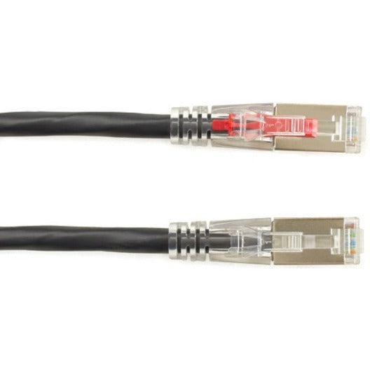 Black Box C6APC80S-BK-20 GigaTrue 3 CAT6A 650-MHz Locking Snagless Patch Cable, 20 ft, Stranded, Shielded