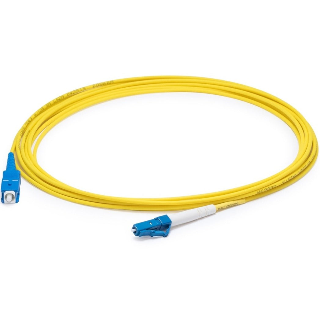 AddOn ADD-SC-LC-3MS9SMF 3m SMF 9/125 Simplex SC/LC OS1 Yellow OFNR (Riser Rated) Patch Cable, 3-Year Warranty