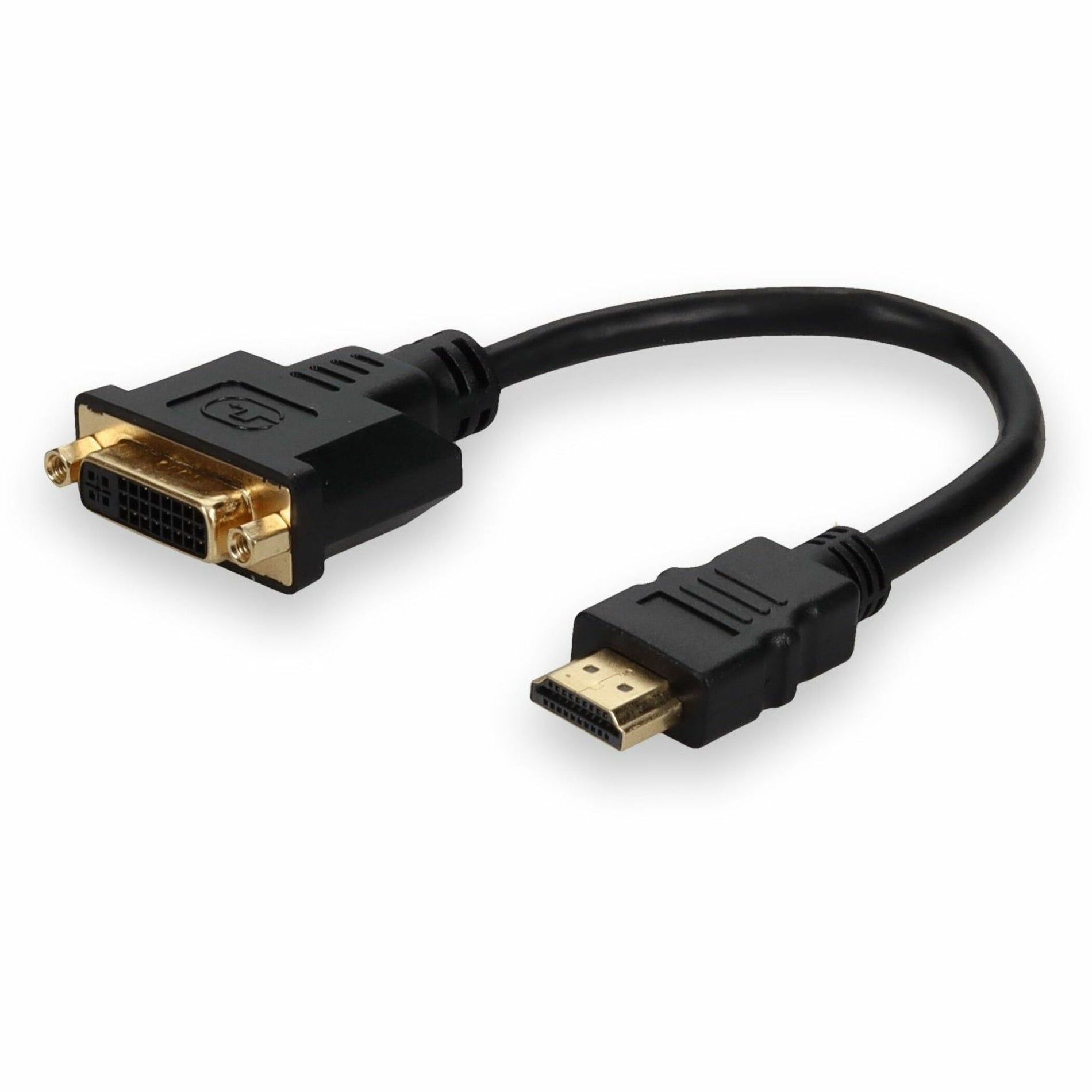 AddOn HDMI2DVID HDMI to DVI-D Adapter Cable - M/F, 8" Length, Copper Conductor