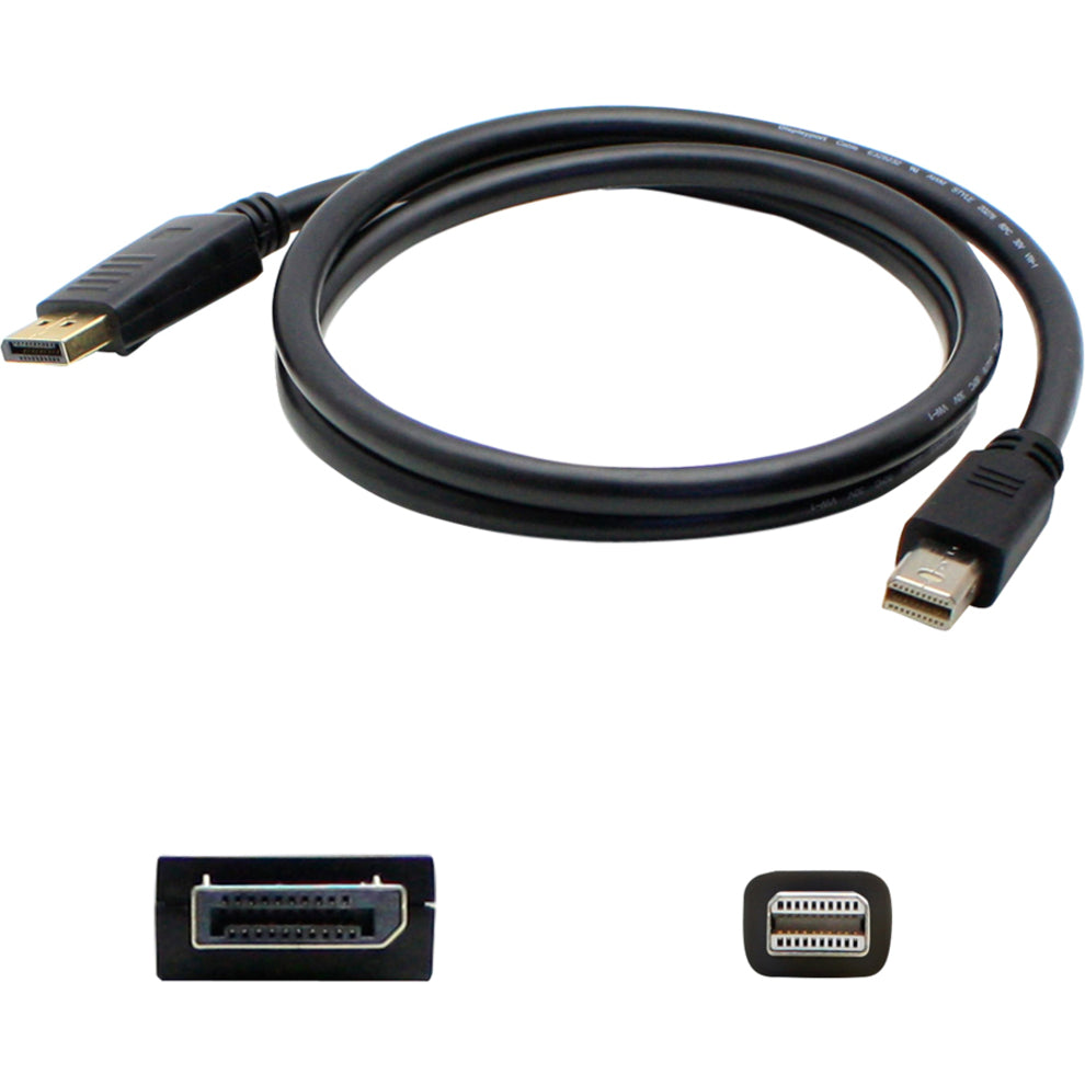 AddOn MINIDP2DPMM6-5PK Bulk 5 Pack 6ft (2M) Mini-DP to Displayport Cable - M/M, 3 Year Warranty, United States