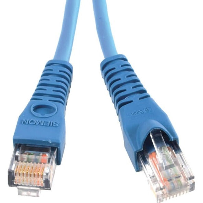 Siemon MC6-07-06 MC Cat.6 UTP Patch Network Cable, 7 ft, Flame Resistant, Lead-free, Halogen Free, PVC Free, LSZH, Clear Boot, Blue