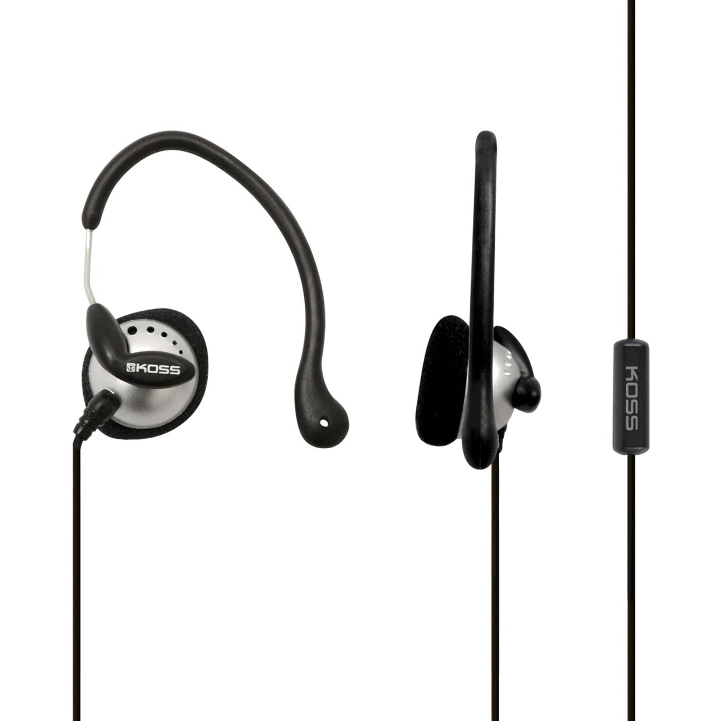 Koss KSC22I KSC22i Ear Clip, Binaural Over-the-ear Earbud Earset, Lifetime Warranty, On-cable Microphone, China Origin