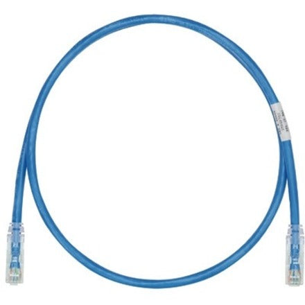Panduit UTP28SP1BU Cat.6 UTP Patch Network Cable, 1 ft, Clear Boot, Blue