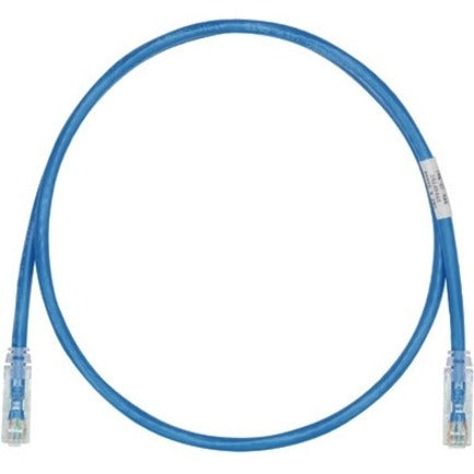 Panduit UTP28SP5BU Cat.6 UTP Patch Network Cable, 5 ft, Clear Boot, Blue