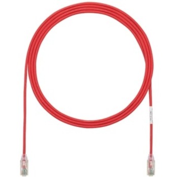 Panduit UTP28SP5RD Cat.6 UTP Patch Network Cable, 5 ft, Clear Boot, Red