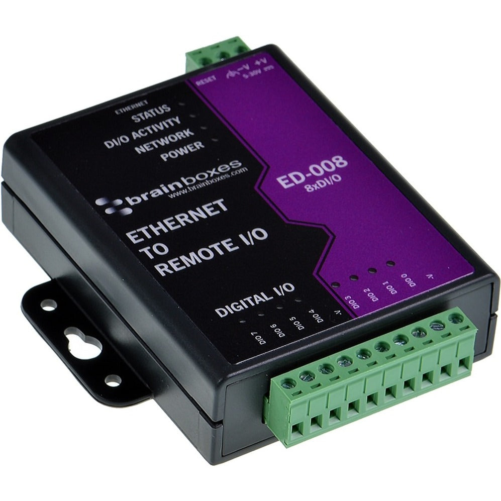 Brainboxes ED-008 Ethernet to 8 Digital IO Lines, Lifetime Warranty, Modbus TCP/DCON ASCII, 8 Digital Inputs/Outputs