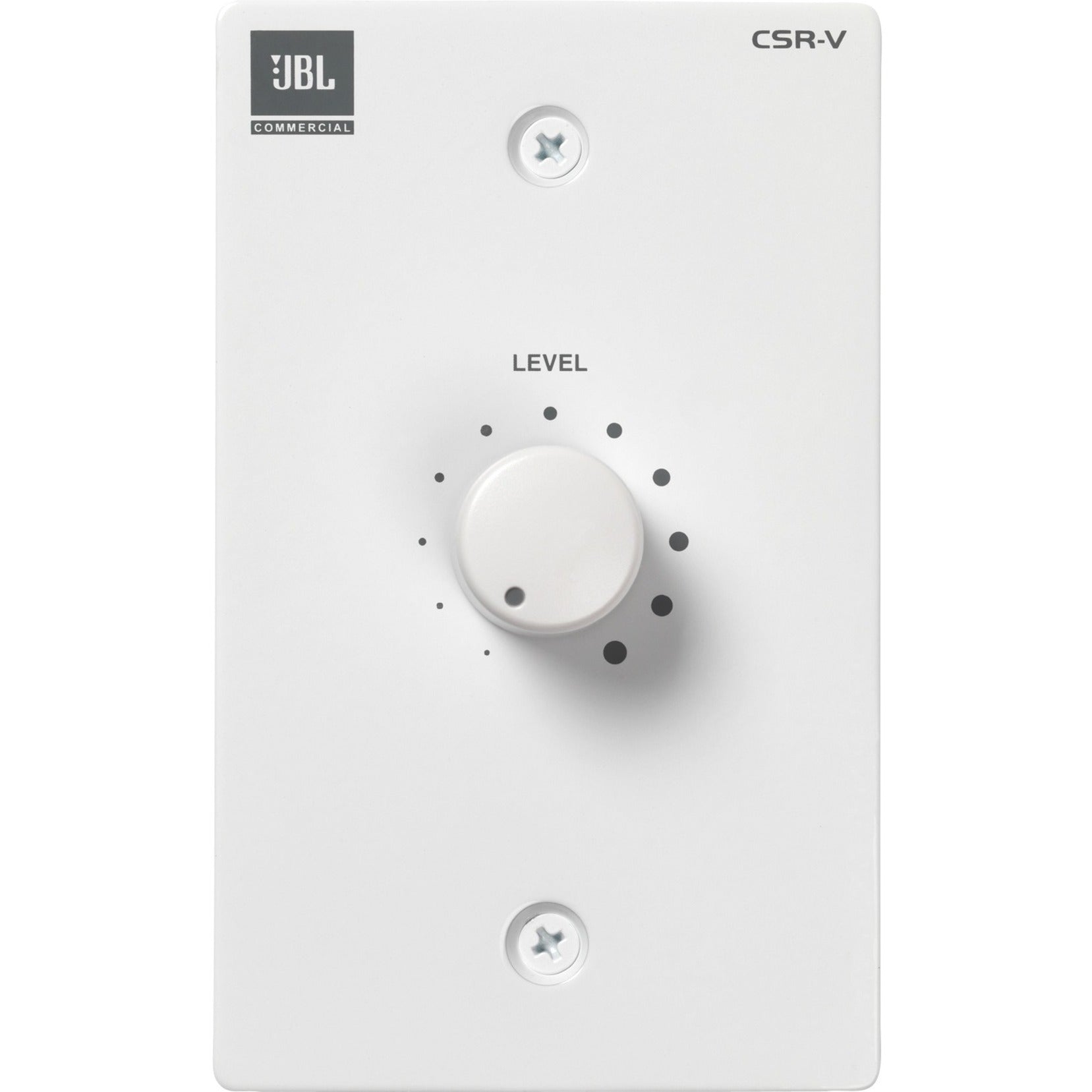 JBL Commercial JBLCSRVWHTV CSR-V Audio Control Device, Wired Wall Mountable Gang Box Mount, White