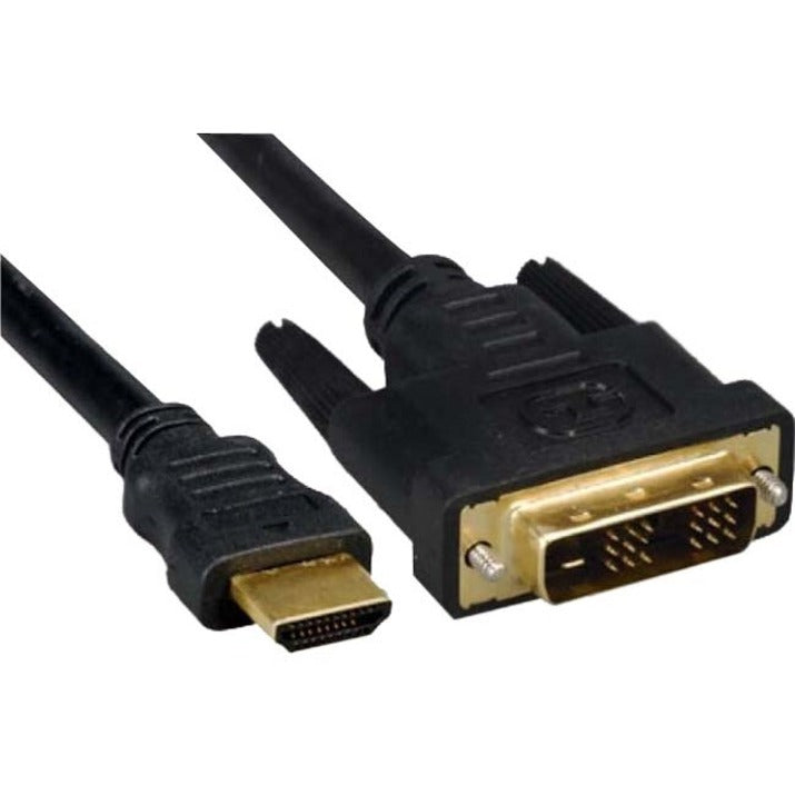 Unirise HDMID-03F-MM HDMI Male to DVI-D 12+1 M-M Cable, 3 ft, 4096 x 2160 Supported Resolution, Copper Conductor, Black