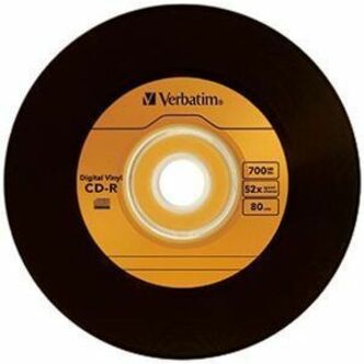 Verbatim 97935 Digital Vinyl CD-R 80MIN 700MB 10pk Bulk Box, Assorted Colors