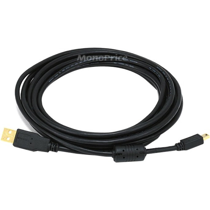 Monoprice 5450 USB Data Transfer Cable, 15 ft, Gold Plated, Ferrite Bead