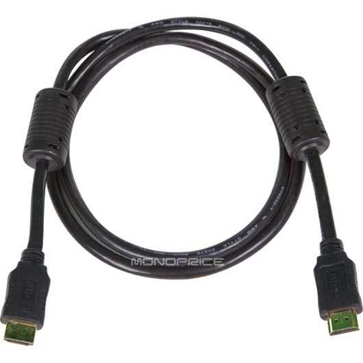 Monoprice 4956 4ft 28AWG High Speed HDMI Cable with Ferrite Cores, Black