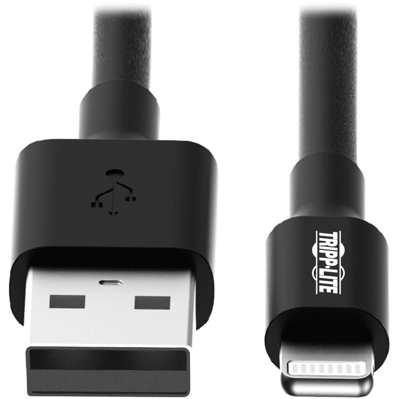 Tripp Lite M100-003-BK 3ft (1M) Black USB Sync / Charge Cable with Lightning Connector, Compatible with iPhone, iPad, iPod
