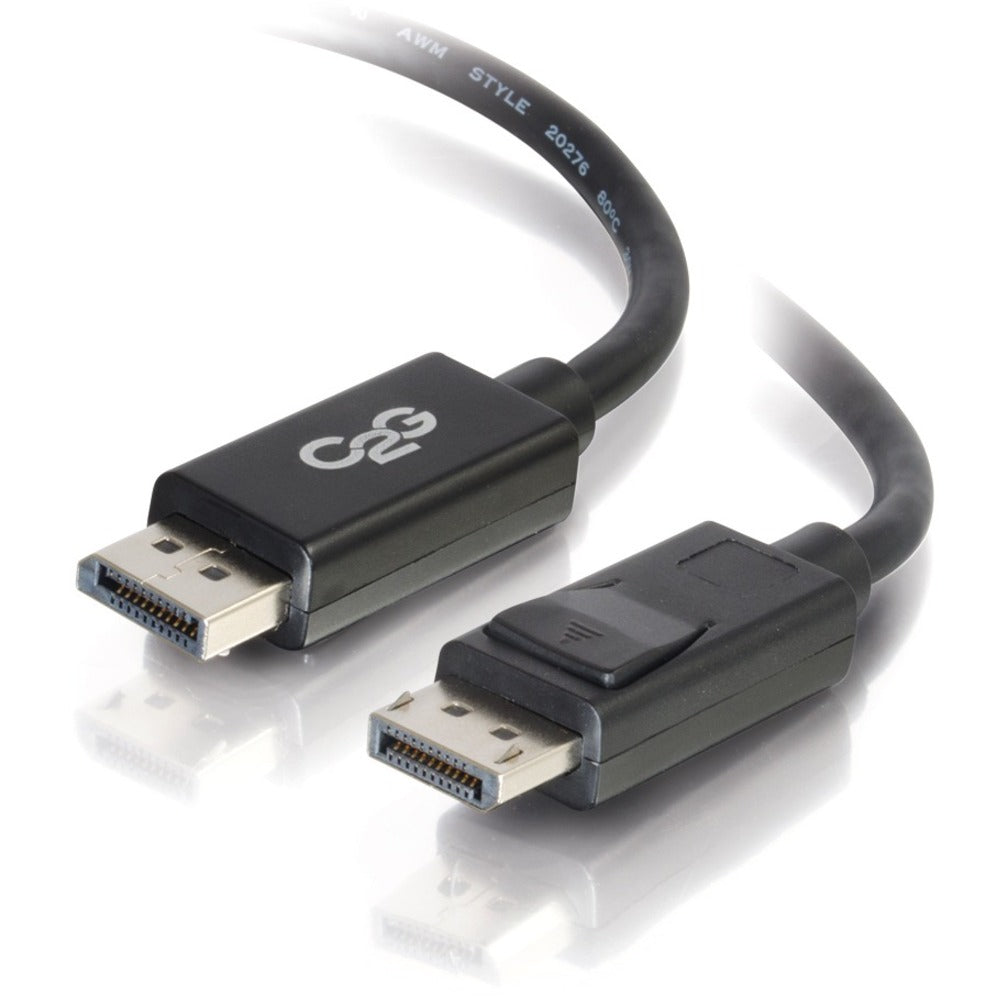 C2G 54401 6ft DisplayPort Cable with Latches - 8K Ultra HD, Active, Locking Latch, Strain Relief