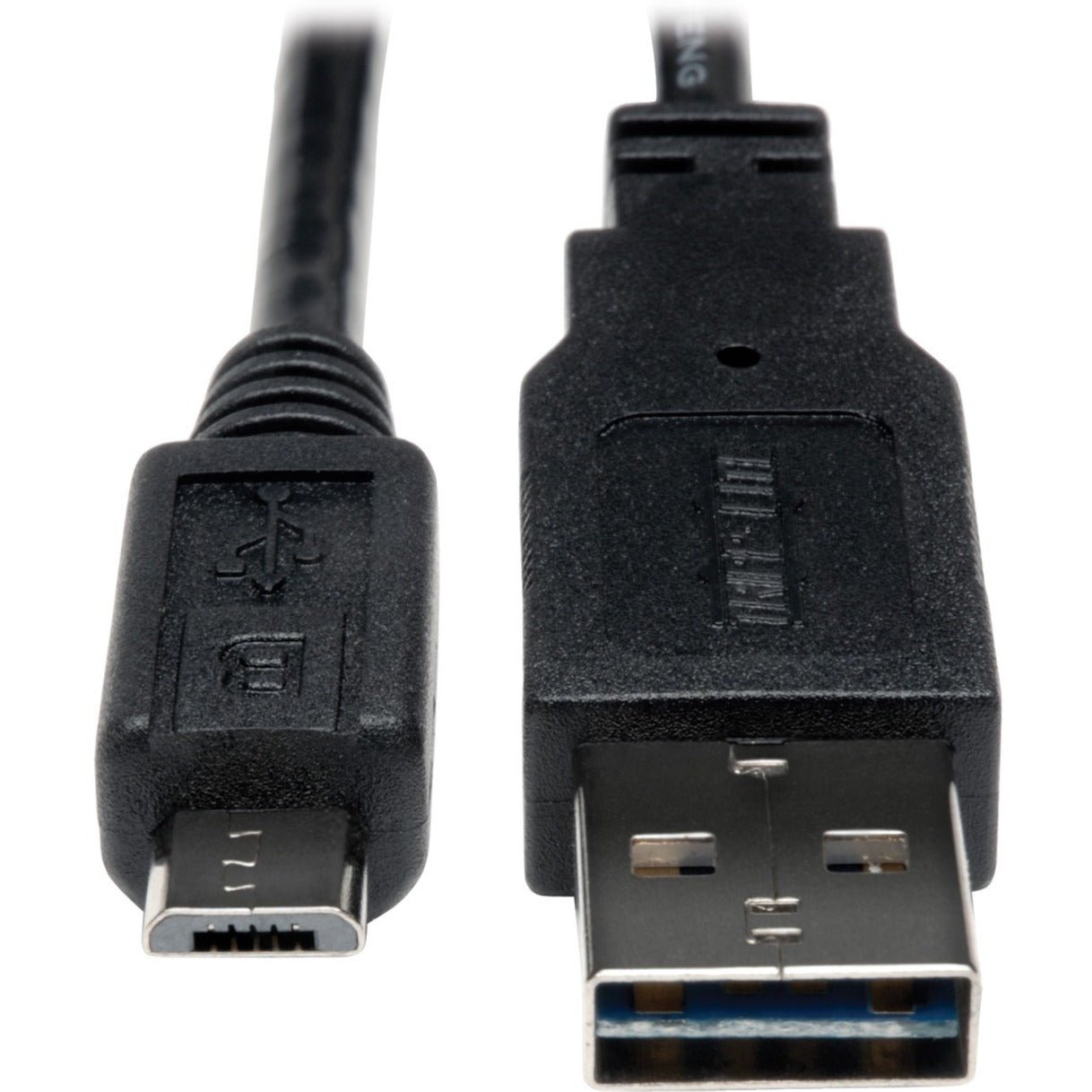 Tripp Lite UR050-001 USB Data Transfer Cable, 1 ft, Reversible, Black