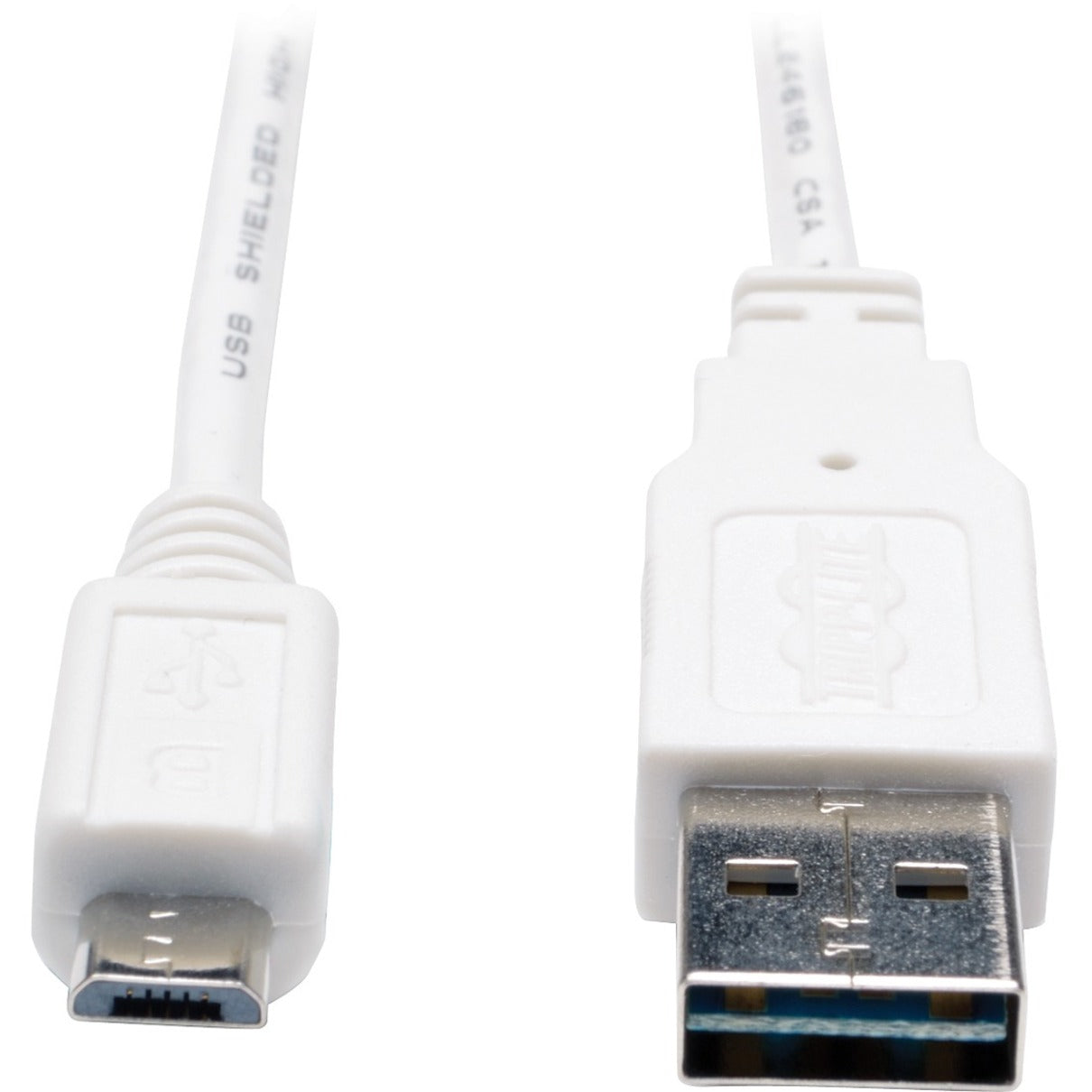 Tripp Lite UR050-003-WH USB Data Transfer/Power Cable, 3 ft, Reversible, White