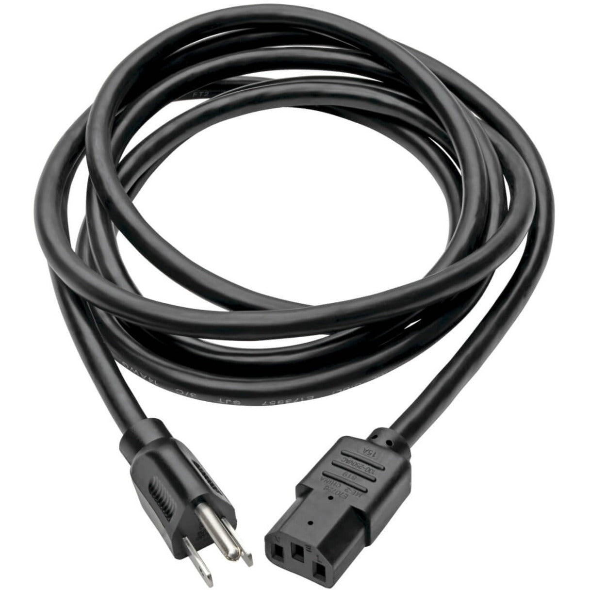 Tripp Lite P007-012 Heavy-Duty Computer Power Cord, 12-ft., UL Listed, RoHS Certified