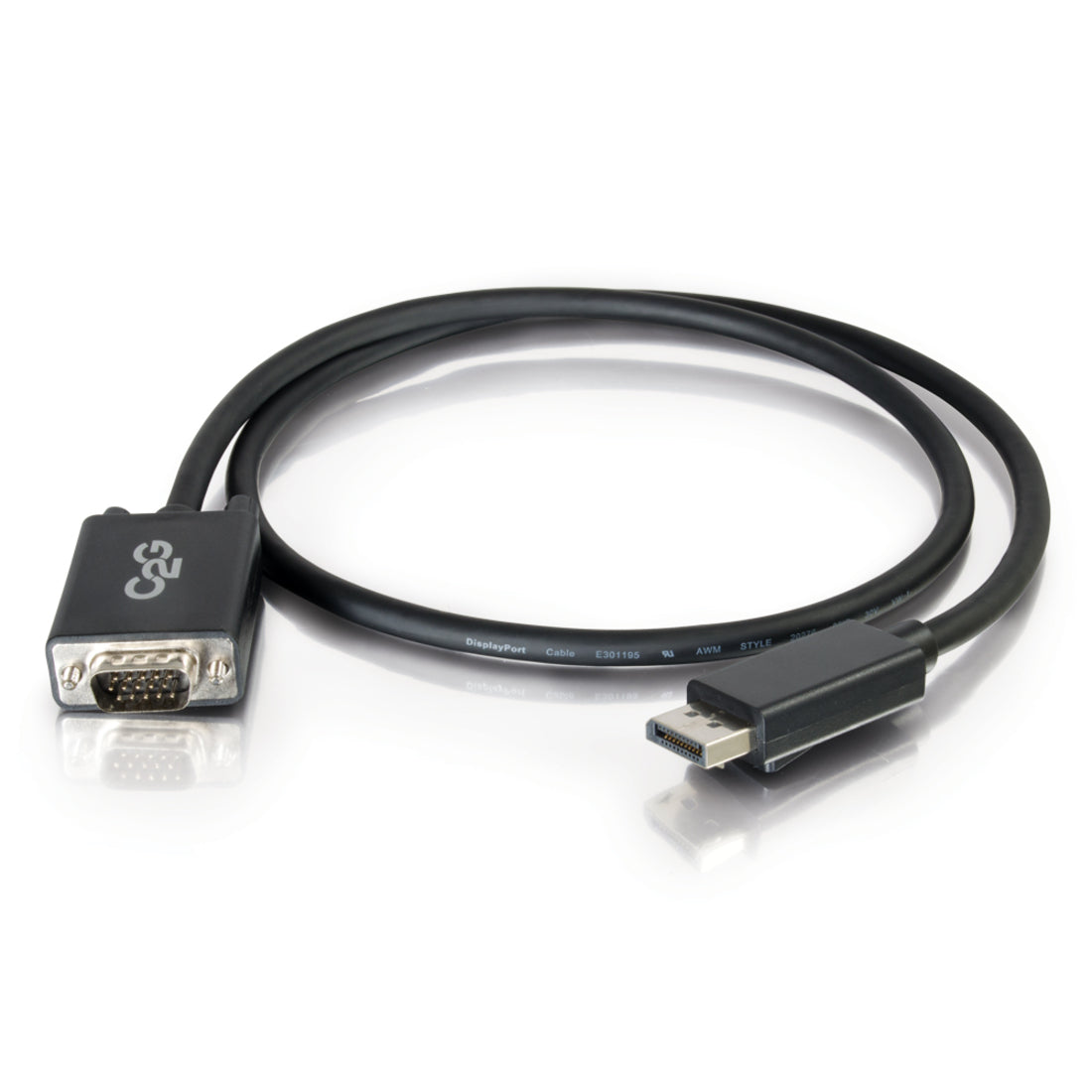 C2G 54331 3ft DisplayPort to VGA Adapter Cable - M/M, Lifetime Warranty, China Origin