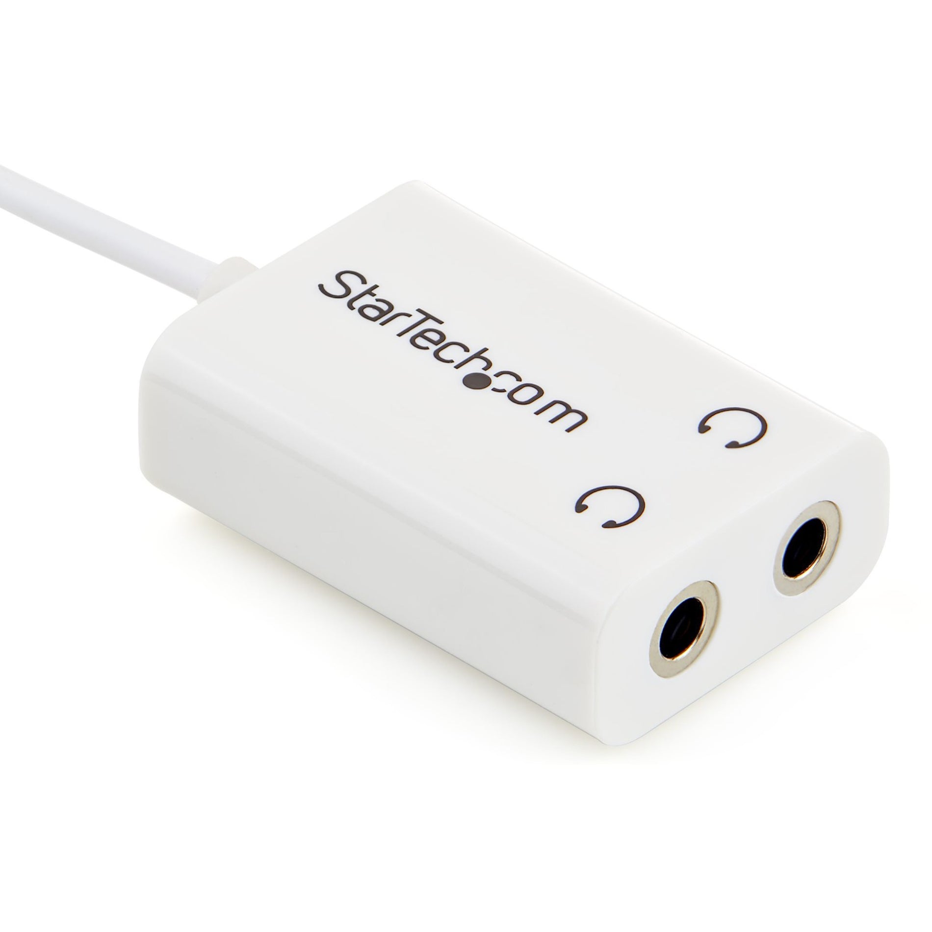 StarTech.com MUY1MFFADPW White Stereo Splitter Adapter - 3.5mm Male to 2x 3.5mm Female, Molded, 6" Cable Length