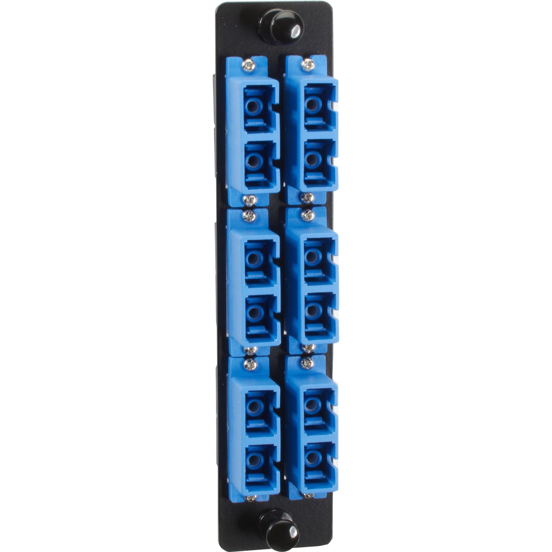 Black Box JPM461C High-Density Adapter Panel, SC Duplex Pairs, Blue, 6 Ports