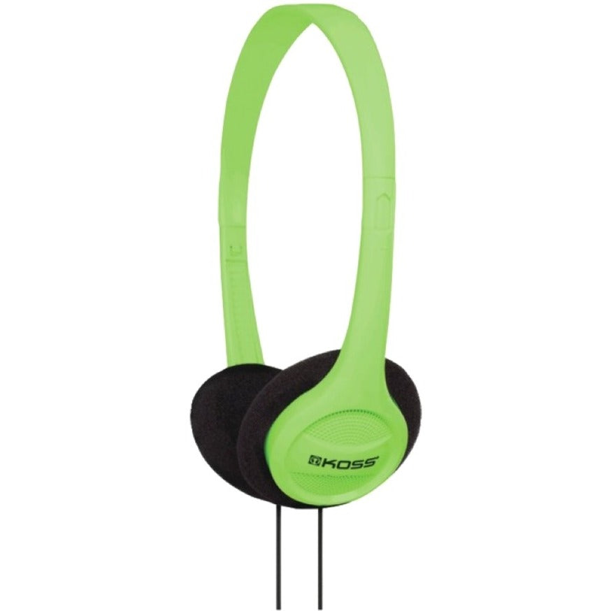 Koss KPH7G KPH7 On-Ear Headphones, Adjustable Headband, Lightweight, Deep Bass, Green