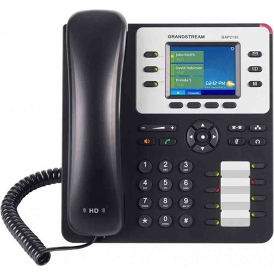 Grandstream GXP2130 IP Phone - Corded, Wall Mountable, Black