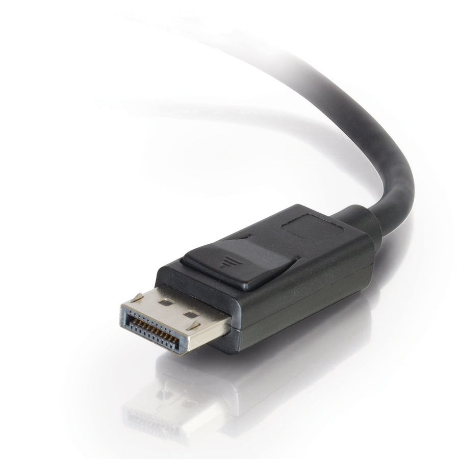 C2G 54404 25ft 8K DisplayPort Cable with Latches - M/M, High-Quality Audio/Video Transmission