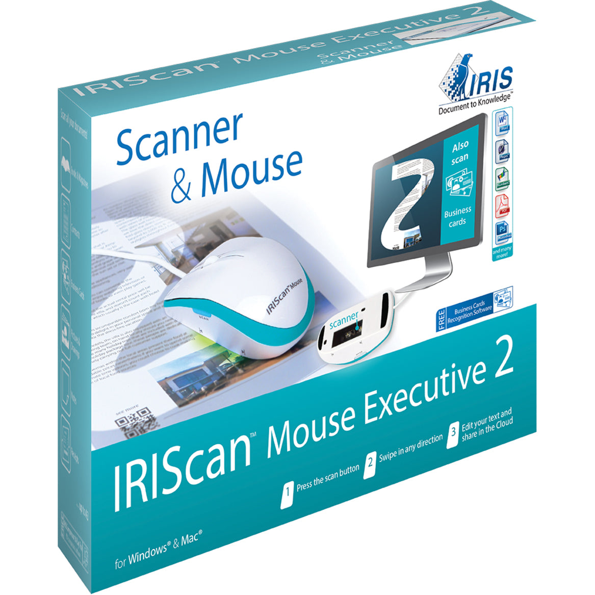 I.R.I.S. 458075 IRIScan Mouse Executive-Scanner & Mouse, All-In-One