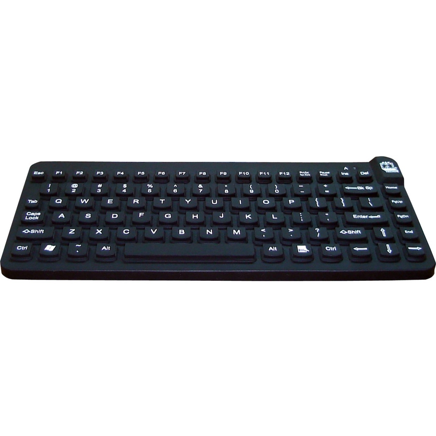 Man & Machine SCLP/B5 Premium Waterproof Disinfectable Silent 12 Keyboard, Water Resistant, USB Cable, Black