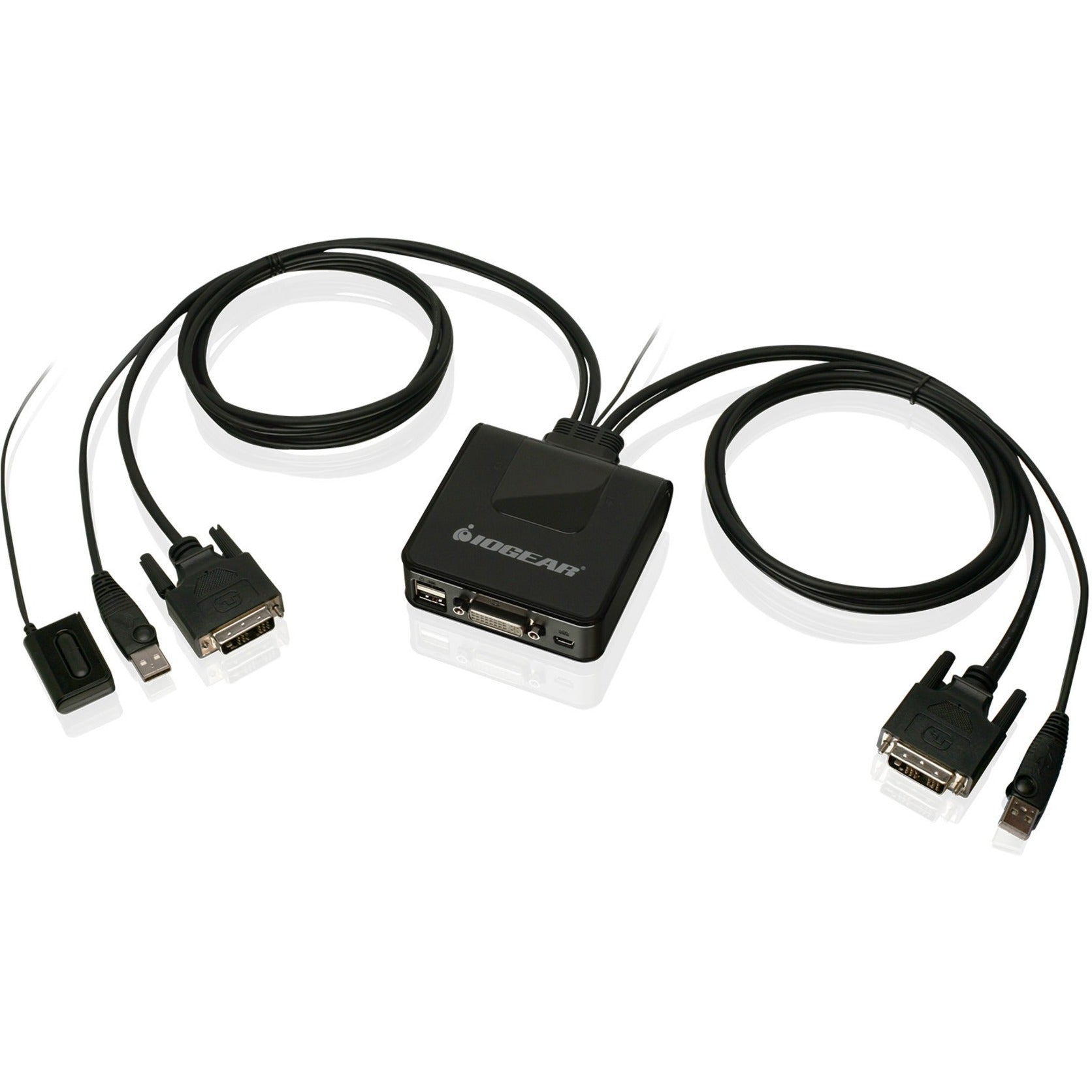 IOGEAR GCS922U 2-Port USB DVI Cable KVM Switch, Easy Computer Control and Switching