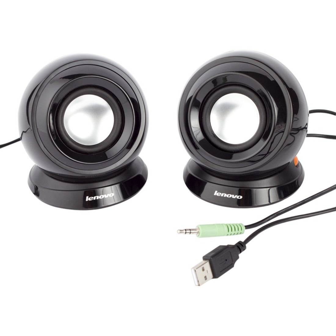 Lenovo 888010120 Speaker M0520 2.0 Speaker System, 2W RMS, Black