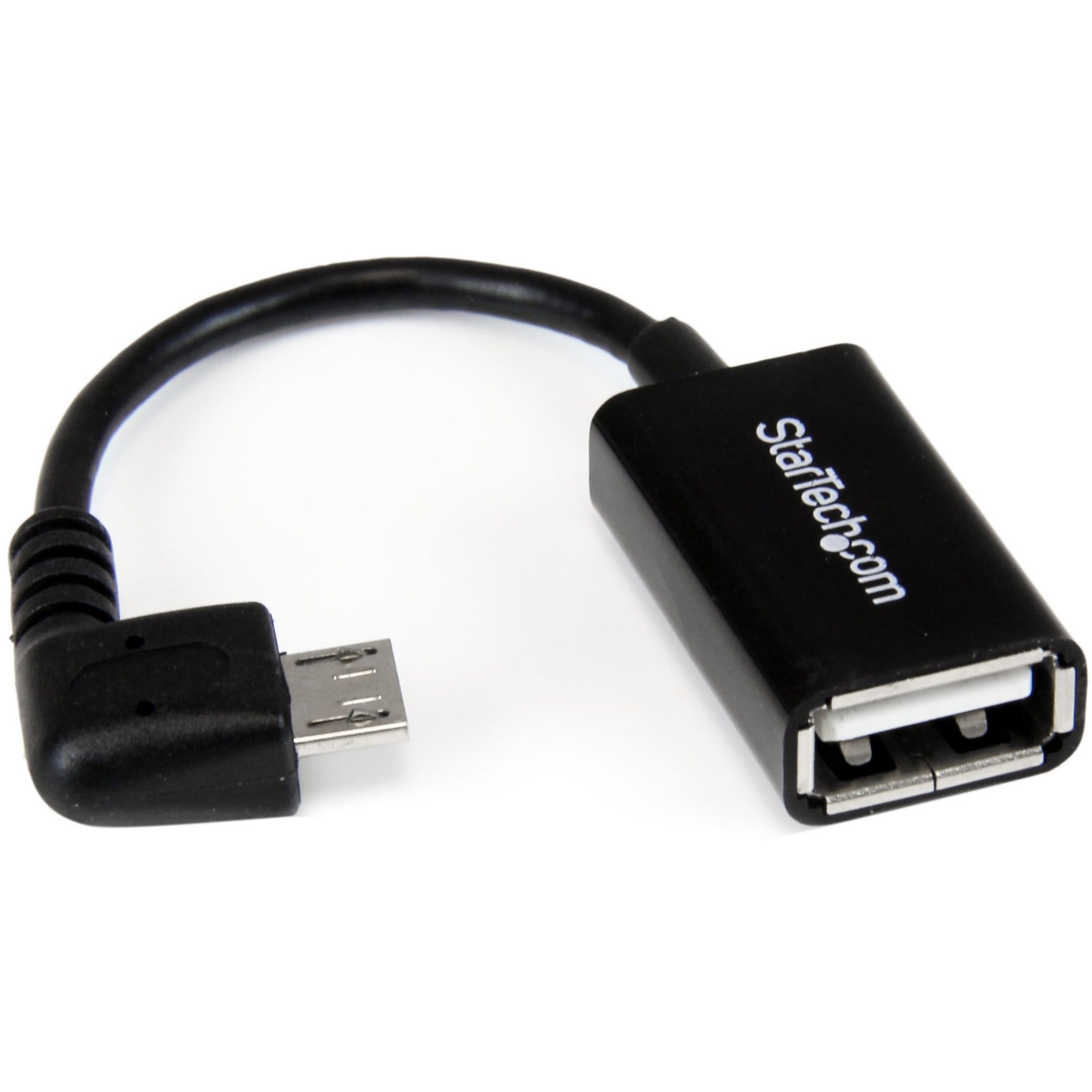 StarTech.com UUSBOTGRA 5in Right Angle Micro USB to USB OTG Host Adapter M/F, Data Transfer Adapter