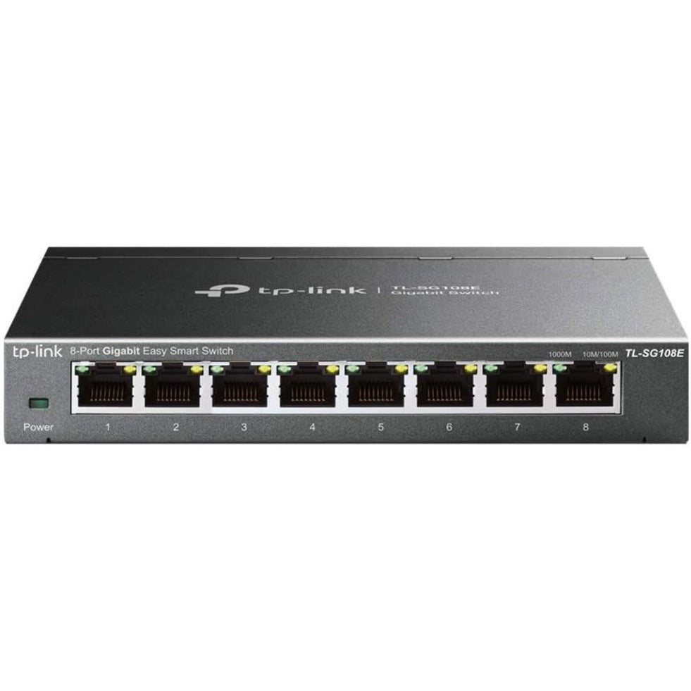 TP-Link TL-SG108E 8-Port Gigabit Easy Smart Switch, Ethernet Switch with QoS and VLAN