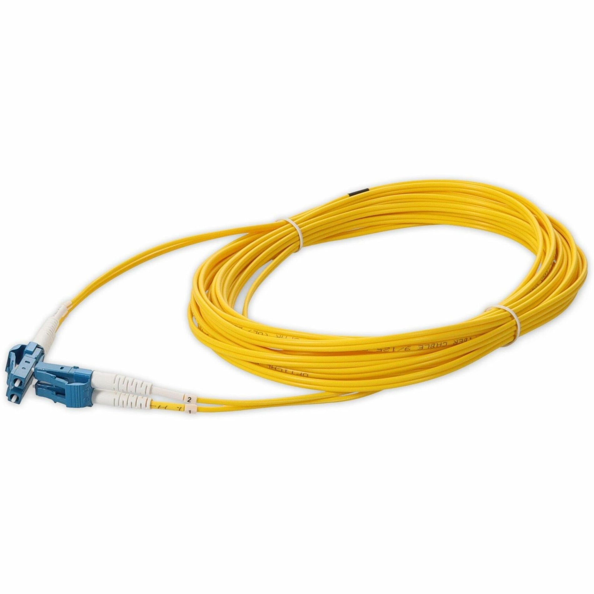 AddOn ADD-LC-LC-8M9SMF 8M Single-Mode Fiber (SMF) Duplex LC/LC OS1 Yellow Patch Cable, Molded, 26.25 ft