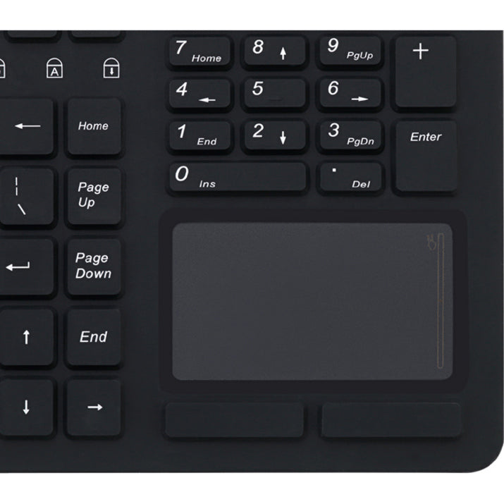 Adesso AKB-270UB Antimicrobial Waterproof Touchpad Keyboard, USB Cable, English (US) Layout
