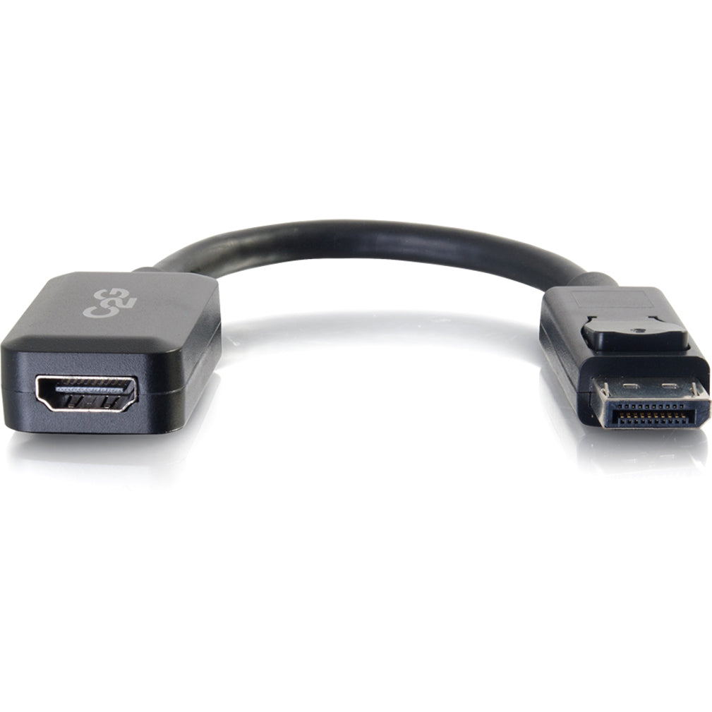 C2G 54322 8in DisplayPort to HDMI Adapter, DP Male to 4K HDMI Female - White