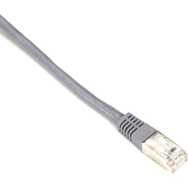 Black Box EVNSL0172GY-0010 SlimLine Cat.5e (F/UTP) Patch Network Cable, 10 ft, Molded, Strain Relief, EMI/RF Protection